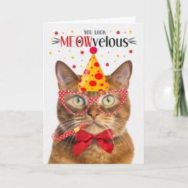 Cartão Ginger Cat MEOWveloz Aniversário