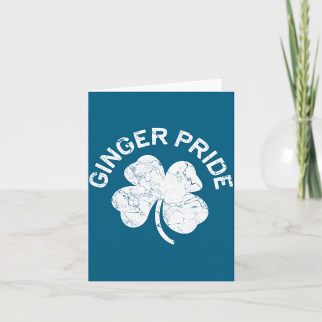 Cartão Ginger Pride Shirt Irish Men Women St Patricks Day (Frente)