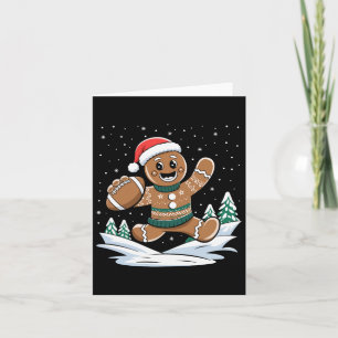 Cartão Gingerbird Man Futebol Feio Pijamas Co