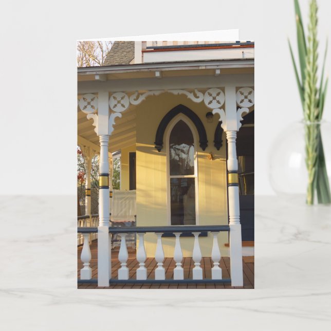 Cartão Gingerbird Porch Glow - Vineyard de Martha (Frente)