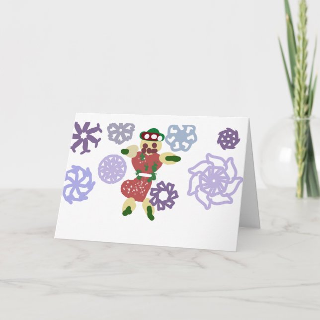 Cartão Gingerbread dance  (Frente)