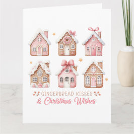 Cartão Gingerbread Houses Christmas Greeting Card