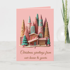 Cartão Gingerbread Houses Kitsch Germanic Christmas Villa