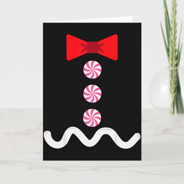 Cartão Gingerbread Man Christmas Costume Cookie Baking  (Frente)