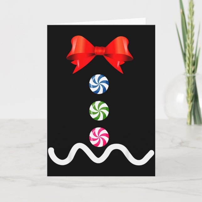 Cartão Gingerbread Man Christmas Costume Cookie Baking  (Frente)