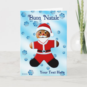 Cartão Gingerpão de papais noeis - Buon Natale