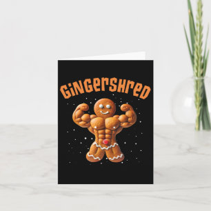Cartão Gingershred Engraçado Cantor de Pão de Natal