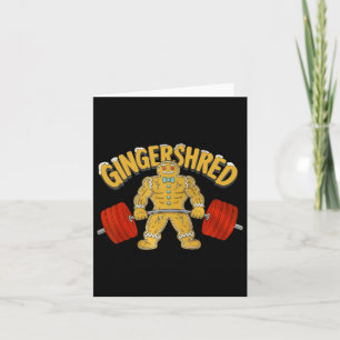 Cartão Gingershred Engraçado Homem de Biscoito de Gengibr