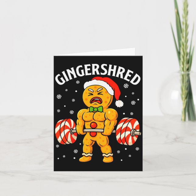 Cartão Gingershred Engraçado Homem de Biscoito de Gengibr (Frente)