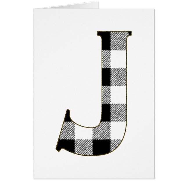 Cartão Gingham Check J (Frente)