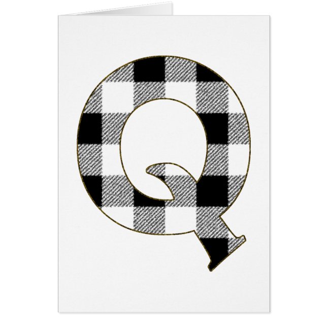 Cartão Gingham Check Q (Frente)