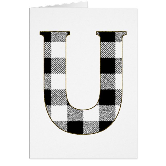 Cartão Gingham Check U (Frente)