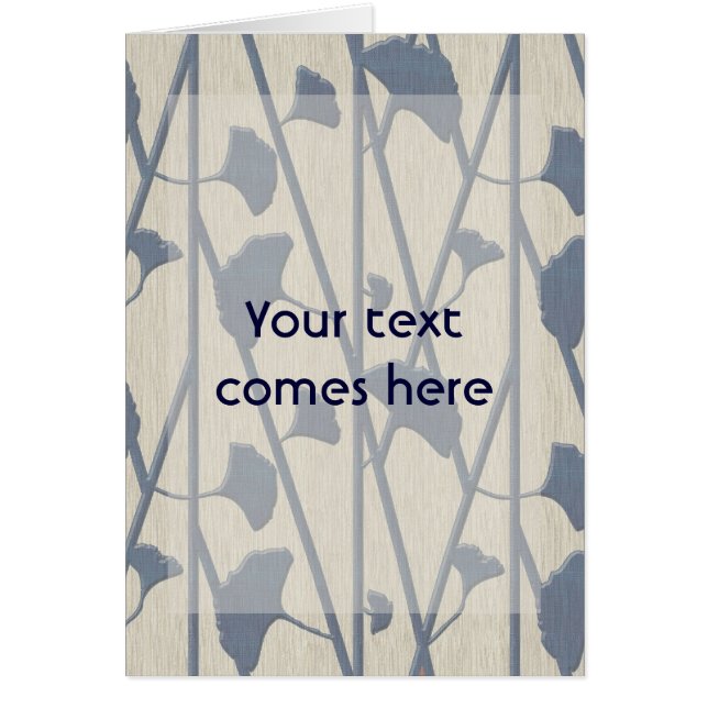 Cartão ginkgo azul (Frente)