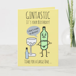 Cartão Gintastic é seu aniversário customisable