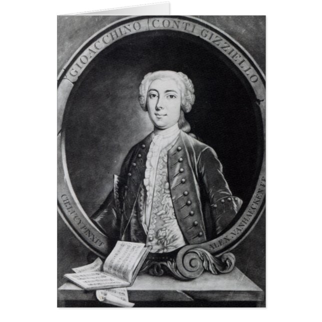 Cartão Gioacchino Conti, Gizziello, (Frente)