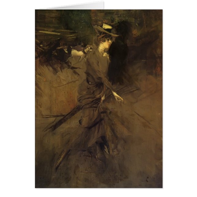 Cartão Giovanni Boldini- no passeio (Frente)