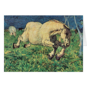 Cartão Giovanni Segantini - cavalo de galope
