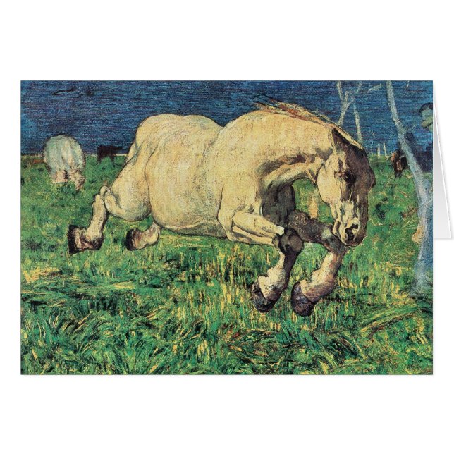 Cartão Giovanni Segantini - cavalo de galope (Frente horizontal)