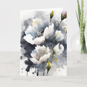 Cartão Gipsófila - Flores aquarela