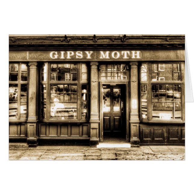 Cartão Gipsy Moth Pub Greenwich (Frente Horizontal)
