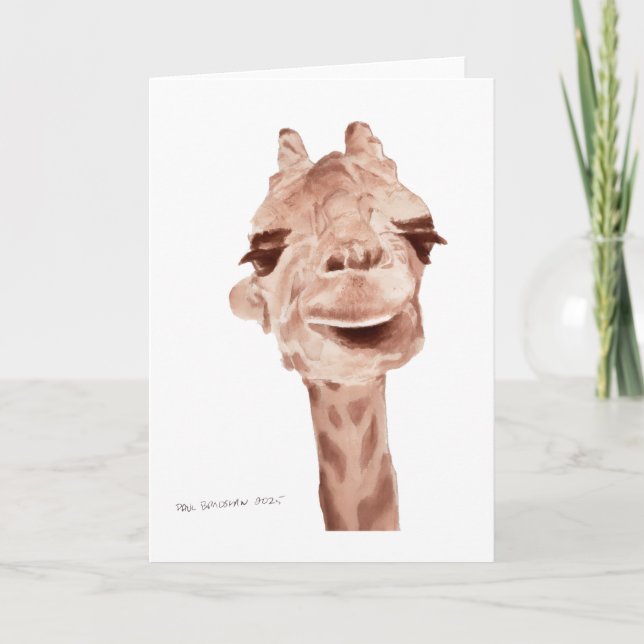 Cartão girafa 5x7  (Frente)