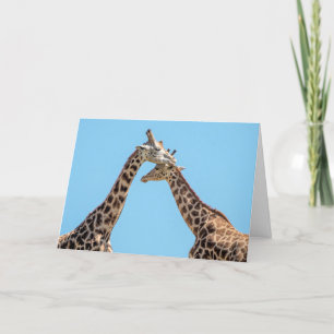 Cartão Girafas Abraçando Personalizado