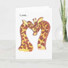 Cartão Girafas Apaixonadas