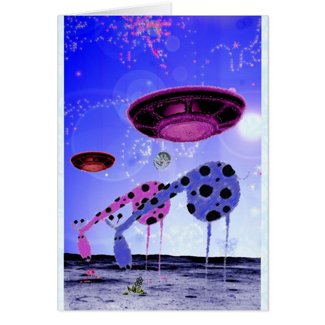 Cartão Girafas na lua (Frente)