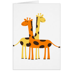 Cartão giraffe africa safari vida selvagem