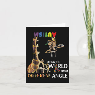 Cartão Giraffe Autismo Vendo O Mundo De Diferentes Ang