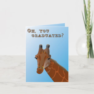 Cartão Giraffe Graduation Note Card