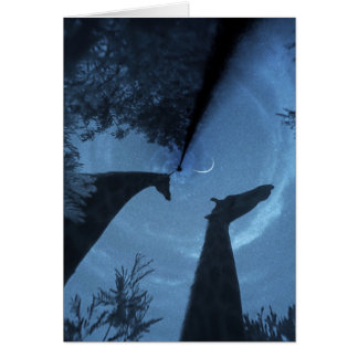 Cartão Giraffe Moon