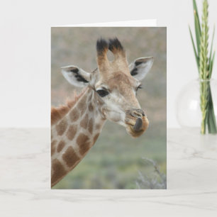 Cartão Giraffe Tongue Greeting Card
