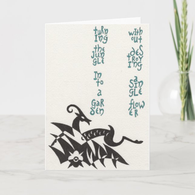 Cartão Girando a selva Notecard (Frente)