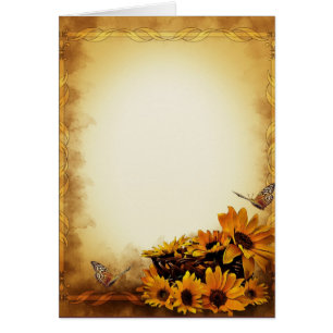 Cartão Girassóis