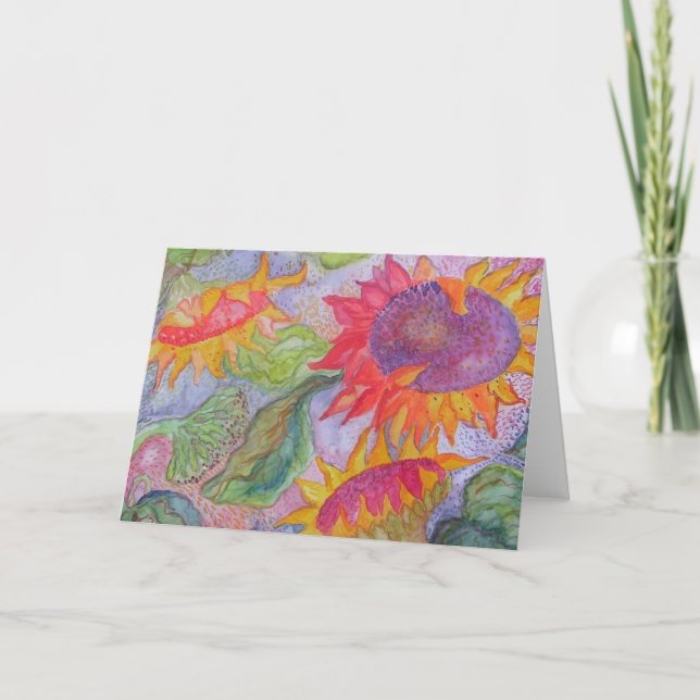 Cartão "Girassóis " (Frente)