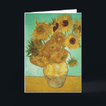 Cartão Girassóis de Vincent van Gogh |, 1888<br><div class="desc">Girassóis,  1888% pipe% pelo lugar da arte de Vincent van Gogh |: Neue Pinakothek,  número de coleção holandês da imagem do artista | de Munich,  Alemanha |: BAL20294</div>