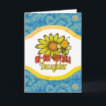 Cartão Girassóis e abelhas inacreditáveis<br><div class="desc">Os mais incríveis girassóis Filhos do mundo, mamangabas, e as ideias de presentes de texto em cores bonito, ousadas e brilhantes de laranja, verde, vermelho e amarelo. Excelente aniversário, presentes de férias ou ocasião especial para filhas. Bonitos, doces e caprichosos, estes presentes femininos divertidos farão com que ela sorria.Etiquetas: "laranja...</div>