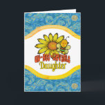 Cartão Girassóis e abelhas inacreditáveis<br><div class="desc">Os mais incríveis girassóis Filhos do mundo, mamangabas, e as ideias de presentes de texto em cores bonito, ousadas e brilhantes de laranja, verde, vermelho e amarelo. Excelente aniversário, presentes de férias ou ocasião especial para filhas. Bonitos, doces e caprichosos, estes presentes femininos divertidos farão com que ela sorria.Etiquetas: "laranja...</div>