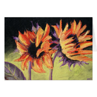 Cartão Girassóis vermelhos (EU)