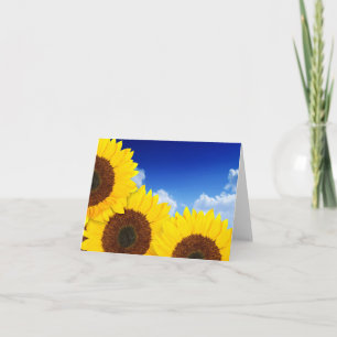 Cartão Girassol Amarelo Flor Olá, Amor, Sinto Saudades