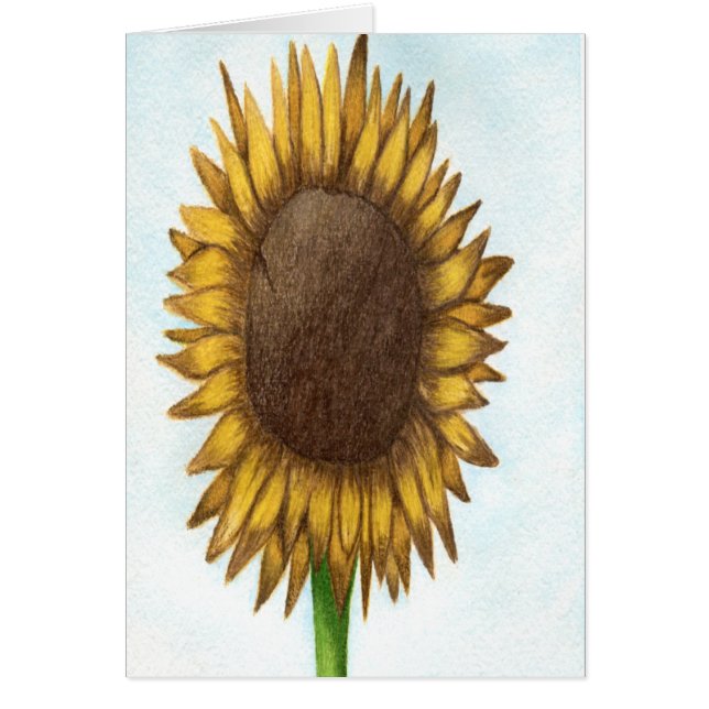 Cartão Girassol bonito (Frente)
