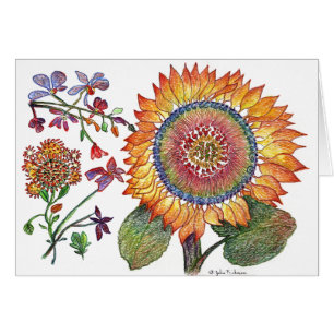 Cartão Girassol do dia adiantado