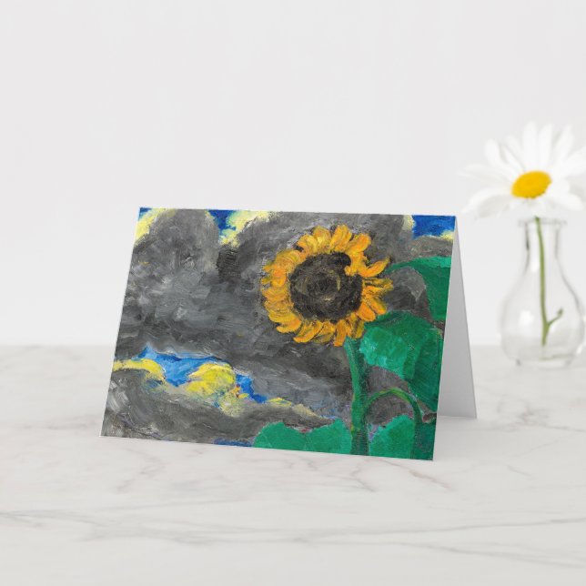 Cartão Girassol | Emil Nolde | (Planta pequena)