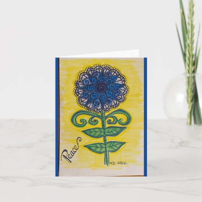 Cartão Girassol para a Paz (Frente)