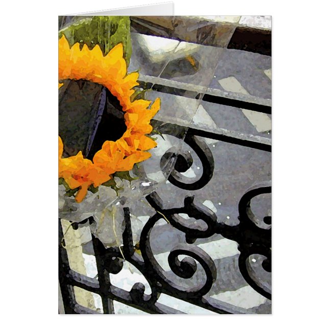 Cartão Girassol parisiense (Frente)