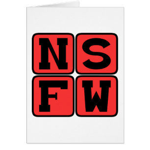 Cartão Gíria de Internet NSFW Não Segura Para Trabalho Fr