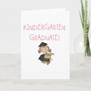 Cartão Girl Kindergarten Graduate Tshirts and Gifts