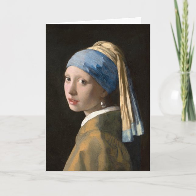 Cartão Girl with the pearl earring - Johannes Vermeer (Frente)