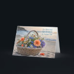 Cartão Girlfriend Happy Mothers Day  Flowers Beach<br><div class="desc">To your girlfriend who is also a mom! A pretty floral bouquet on a beach and custom text inside and out.</div>